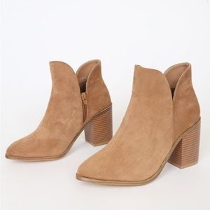 Martella Tan Suede Ankle Booties Lulus